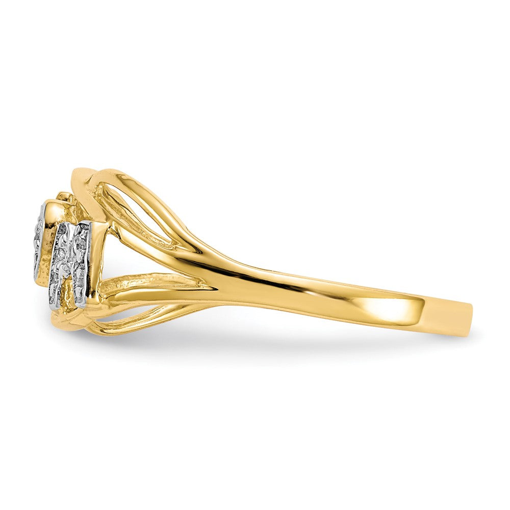 Buy Stylish 10K Gold Rhodium-Plated CZ Mom Ring - Affordable Luxury Jewelry